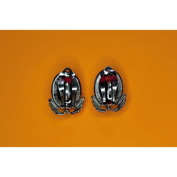 Vintage Whiting Davis Cameo Necklace Ring Earrings Set Silver Tone Jewelry Onyx - Picture 10 of 16